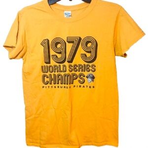 Pittsburgh Pirates T Shirt Small 1979 World Series Champions Retro Logo S